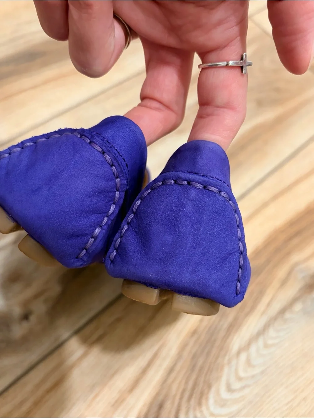 Purple Suede Penny Loafers - Charleston Shoes